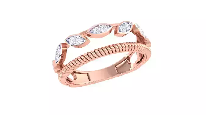 Coiled Wire High Jewelry Diamond Cocktail Ring renders 3dm stl 3D print model