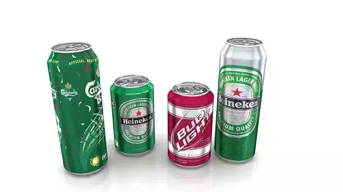 Beer cans 3D model