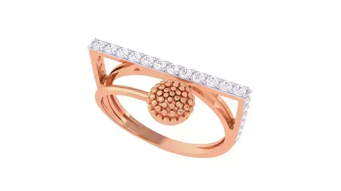 Wire Mesh High Jewelry Diamond Cocktail Ring renders 3dm stl 