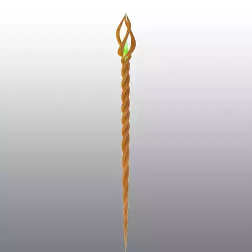 Root Staff Low-poly 3D model