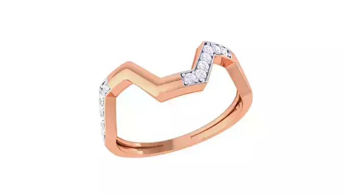 Hinge High Jewelry Diamond Cocktail Ring renders 3dm stl details