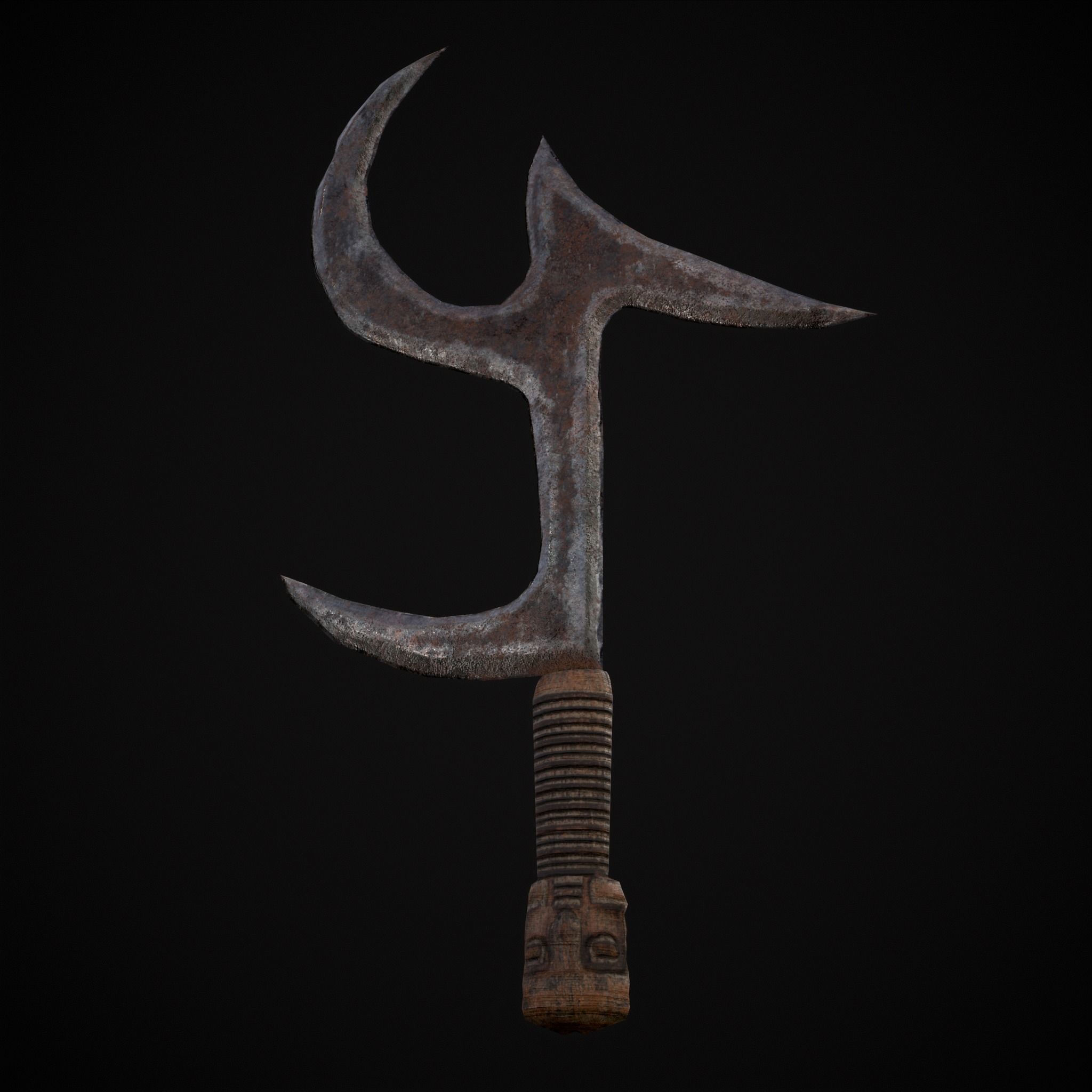 African Mambele Low-poly 3D model_15