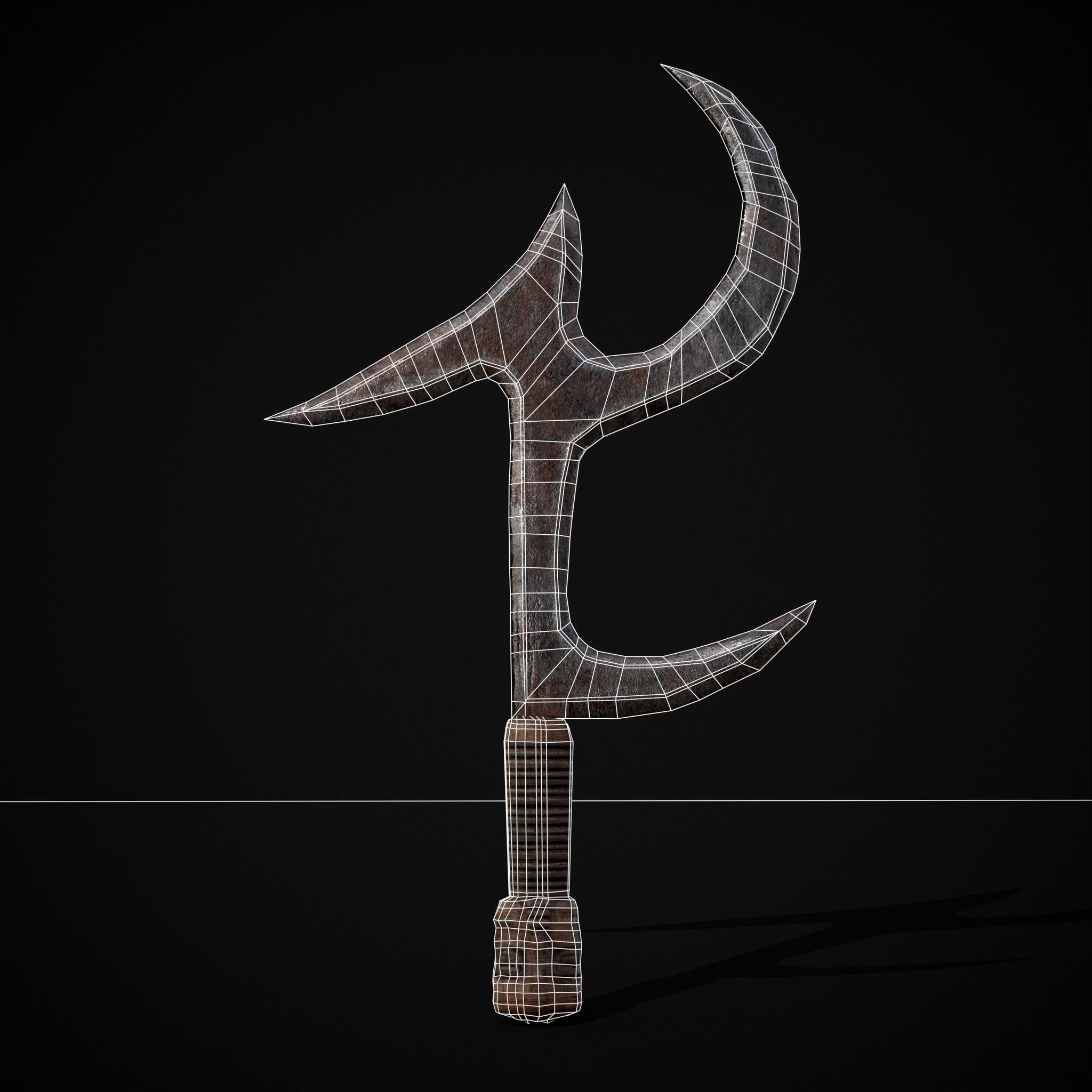 African Mambele Low-poly 3D model_12
