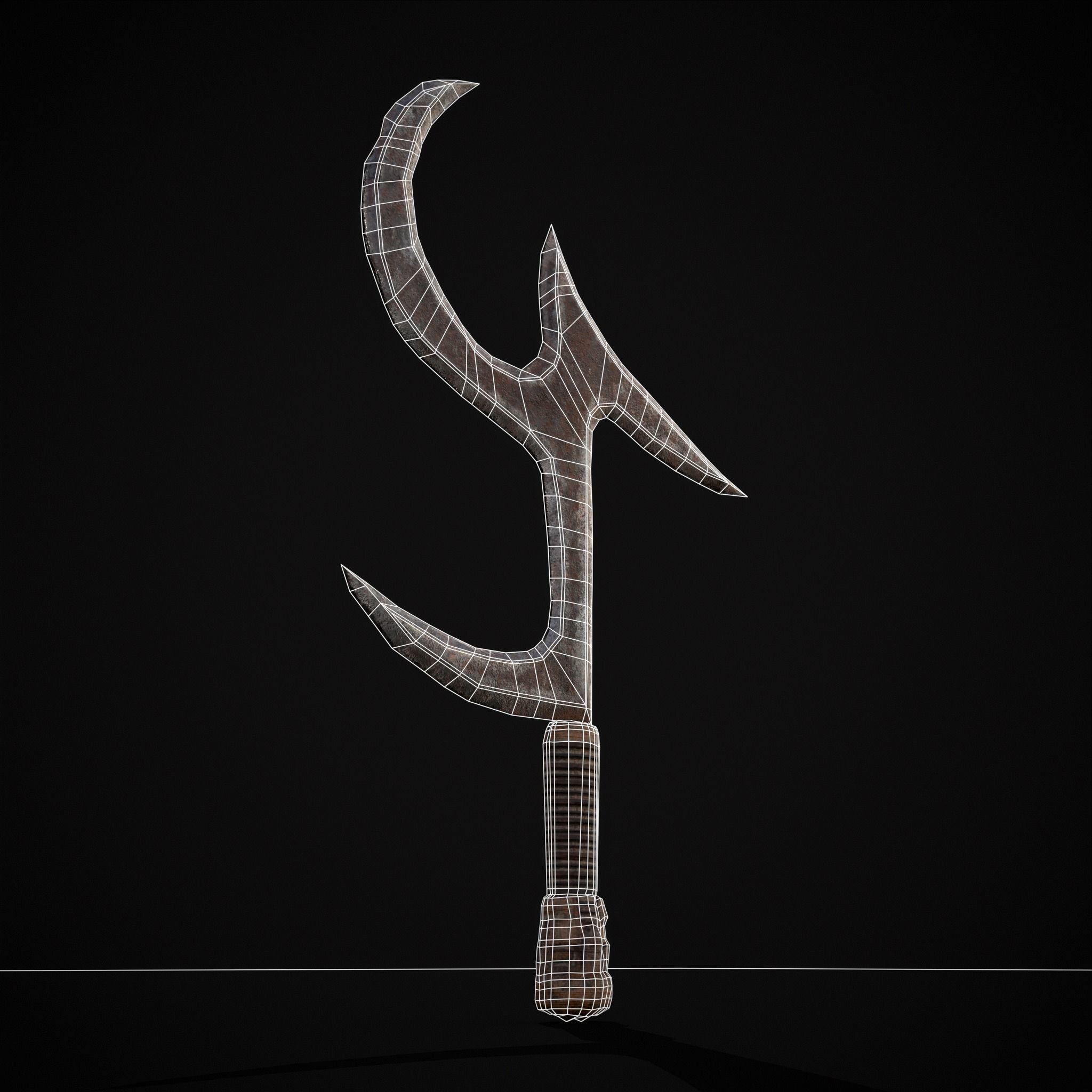 African Mambele Low-poly 3D model_14