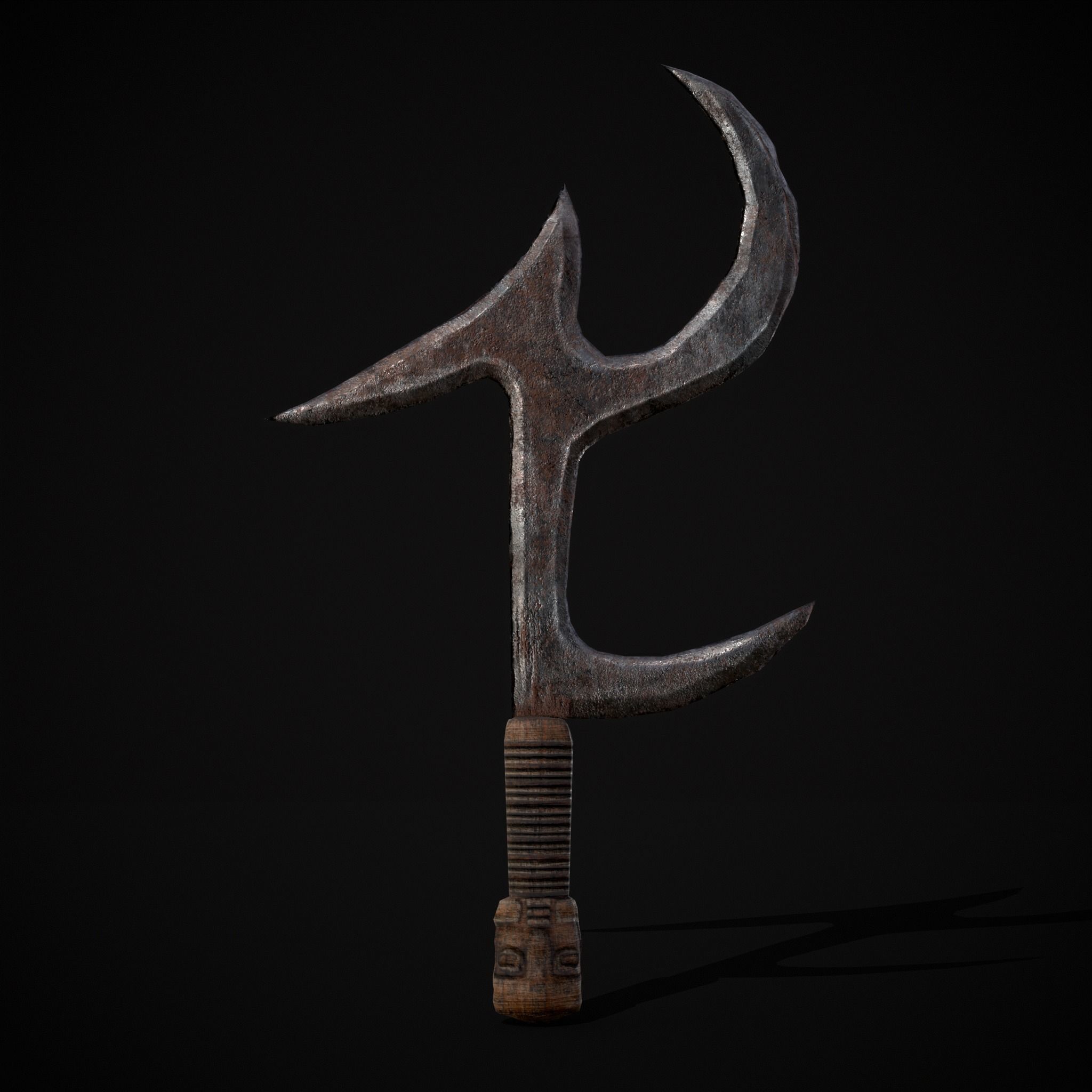 African Mambele Low-poly 3D model_11