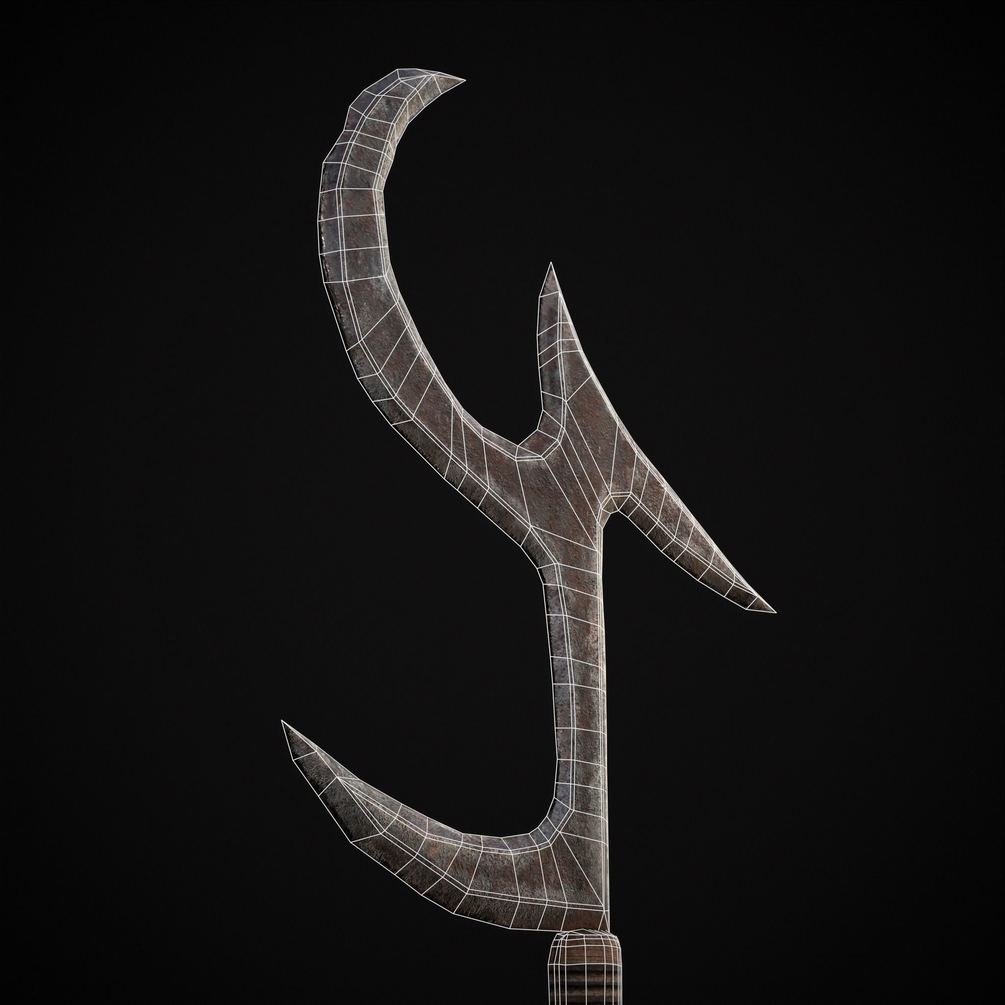 African Mambele Low-poly 3D model_10