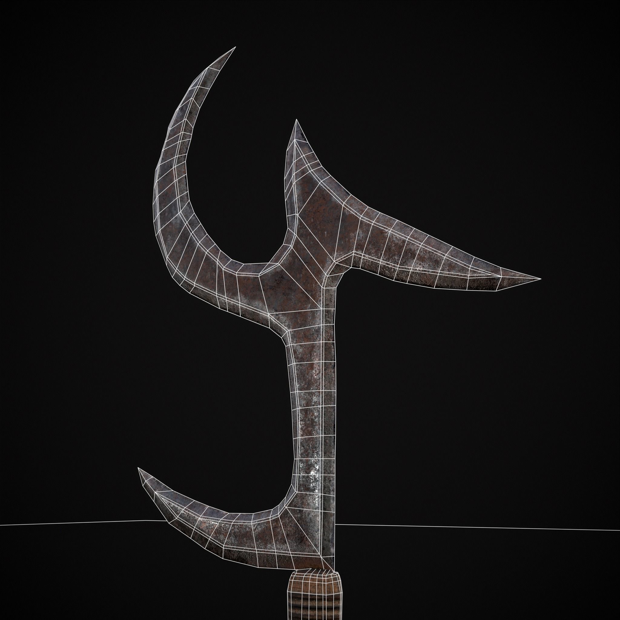 African Mambele Low-poly 3D model_8