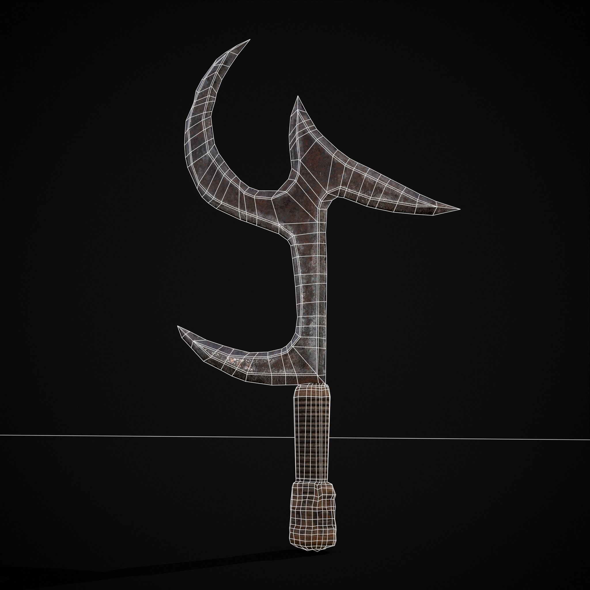 African Mambele Low-poly 3D model_2