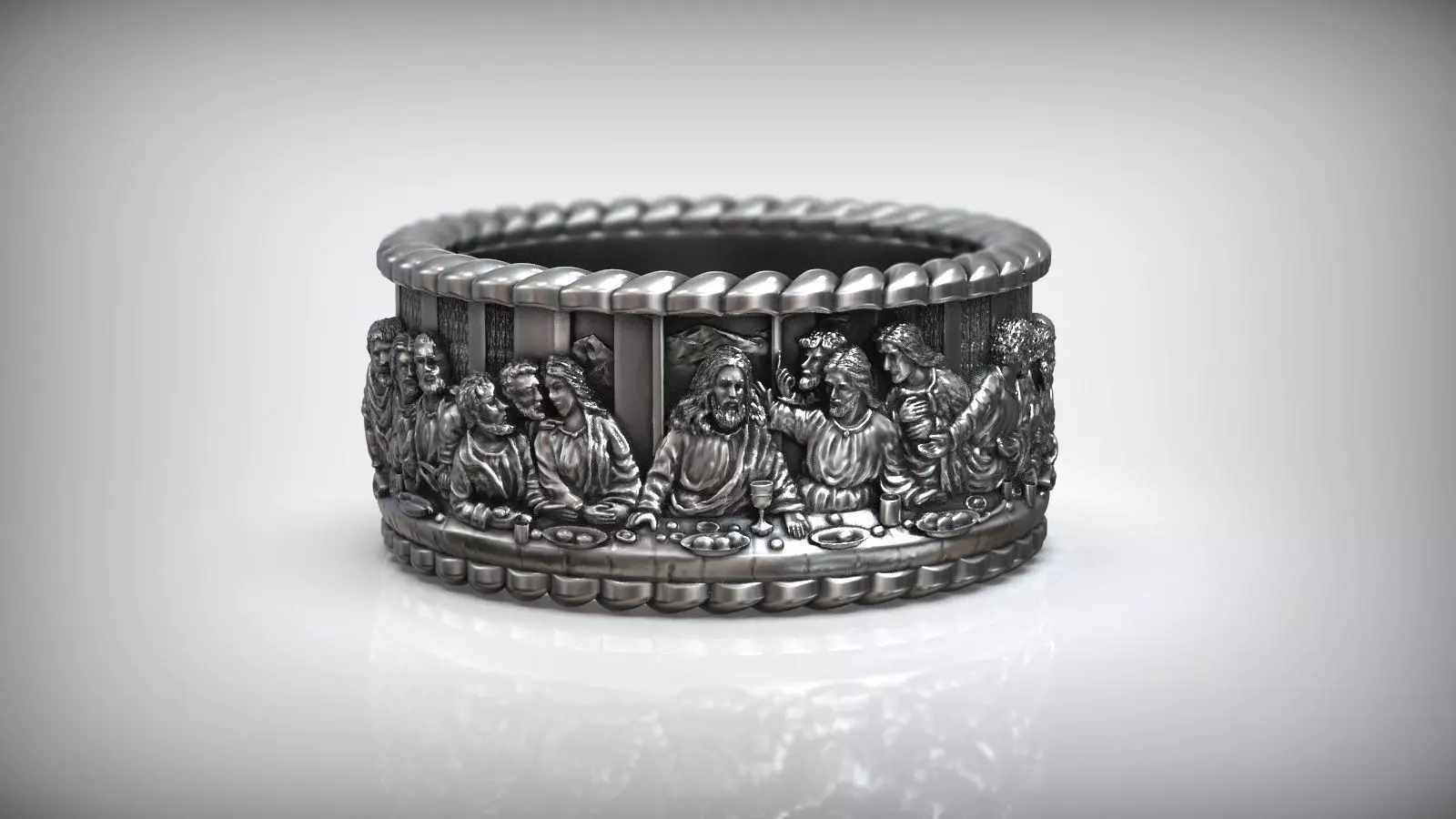 The Last Supper Band Jesus Christ ang Twelwe Apostles 3D print model_0