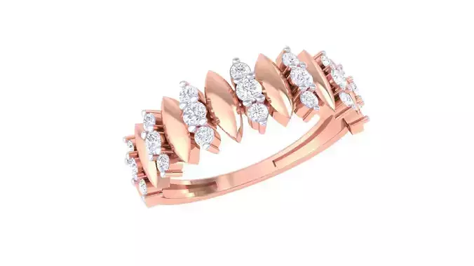 High Jewelry Diamond Cocktail Ring renders 3dm stl details