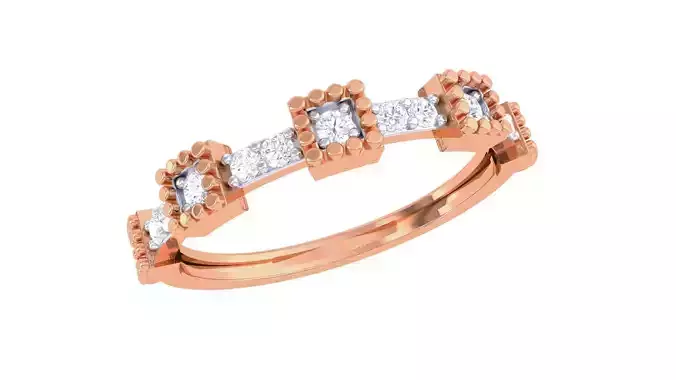 Thin Wire High Jewelry Diamond Cocktail Ring renders 3dm stl 