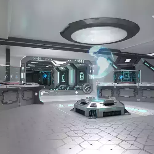 Sci-fi Interior Scene Low-poly 3D model