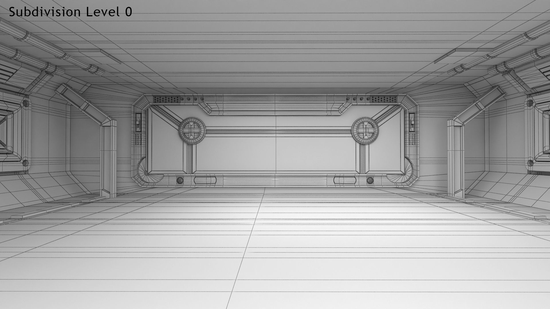 Sci-fi Interior Scene Low-poly 3D model_26