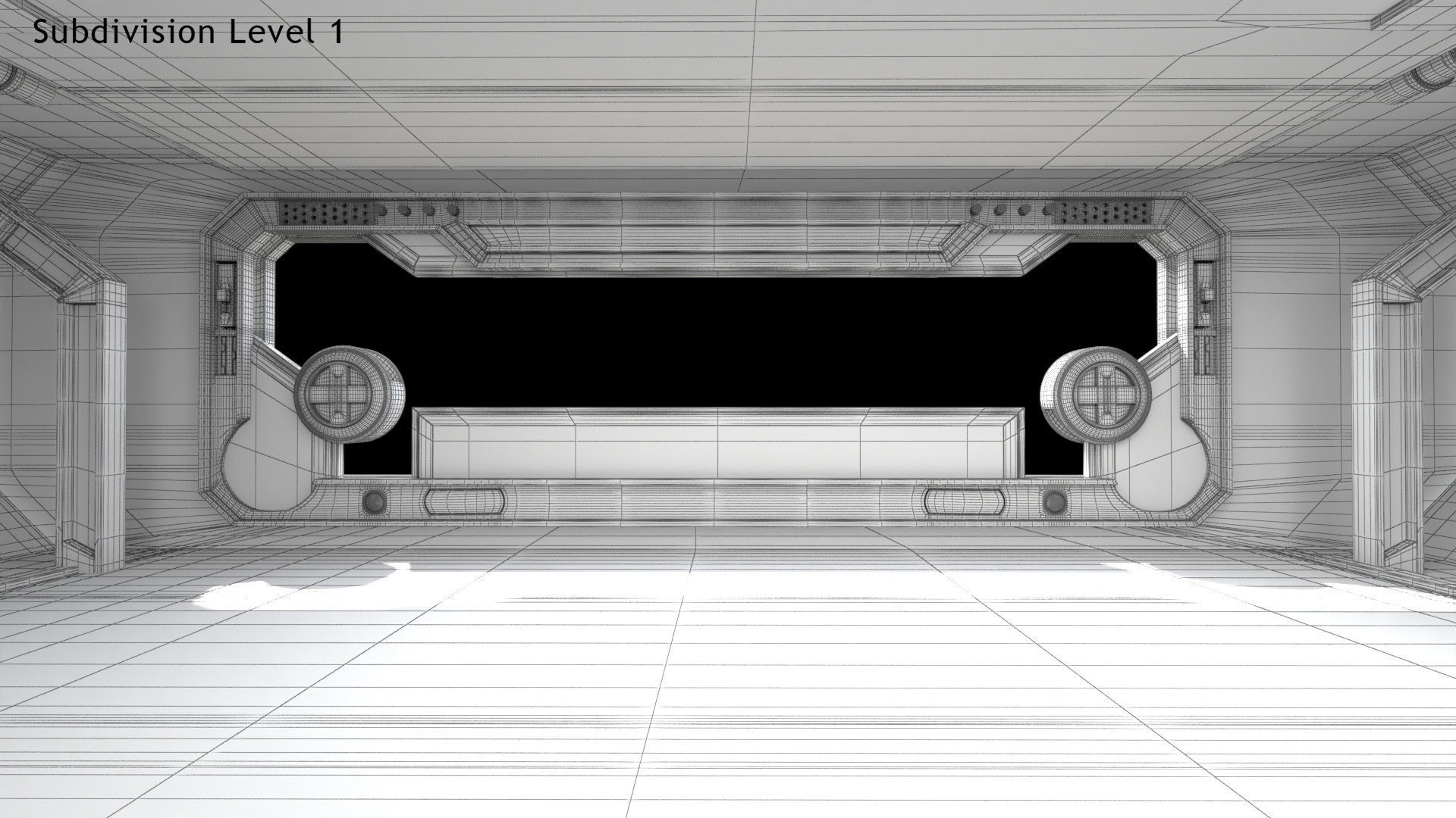 Sci-fi Interior Scene Low-poly 3D model_19