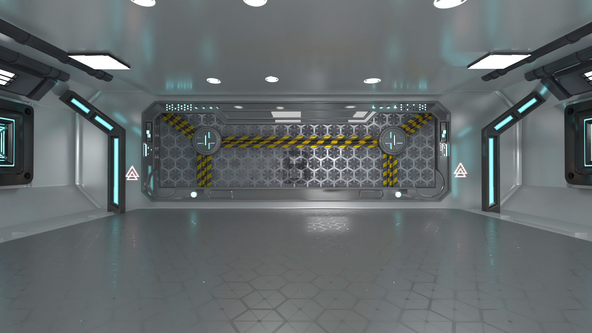 Sci-fi Interior Scene Low-poly 3D model_11