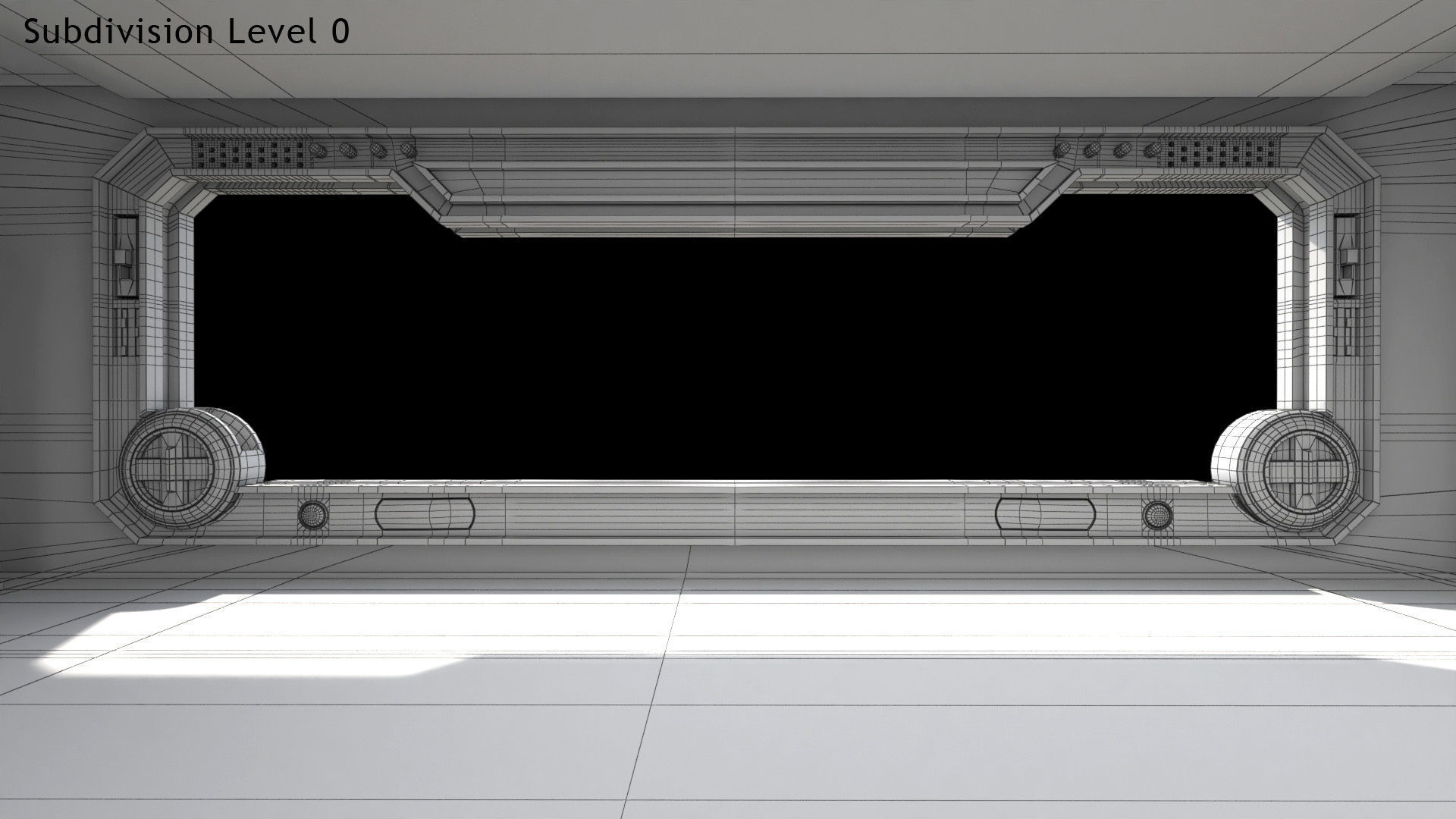 Sci-fi Interior Scene Low-poly 3D model_20