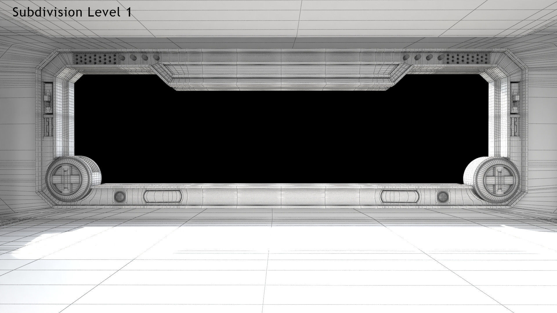 Sci-fi Interior Scene Low-poly 3D model_22