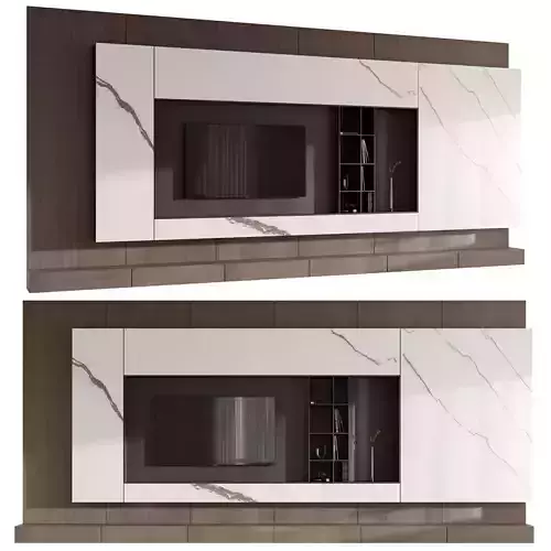 Wall composition TV zone set
