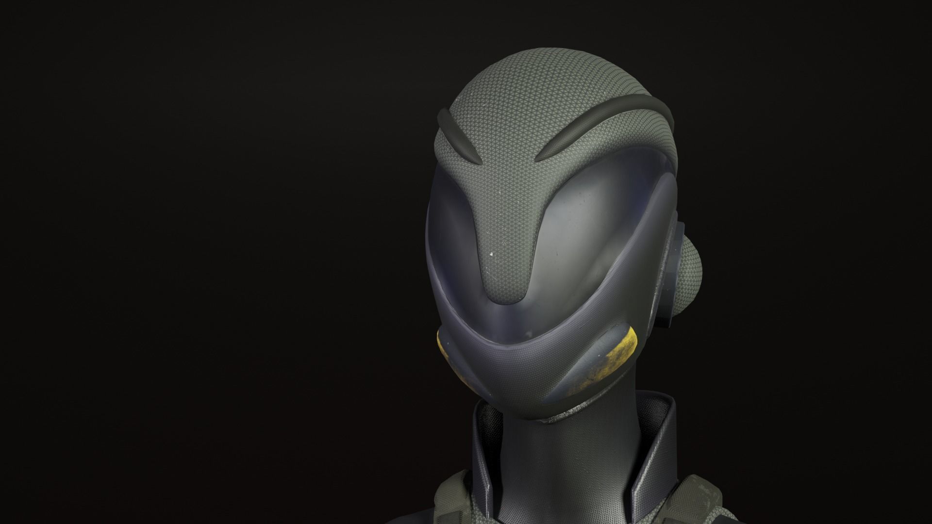sci-fi character Low-poly 3D model_4
