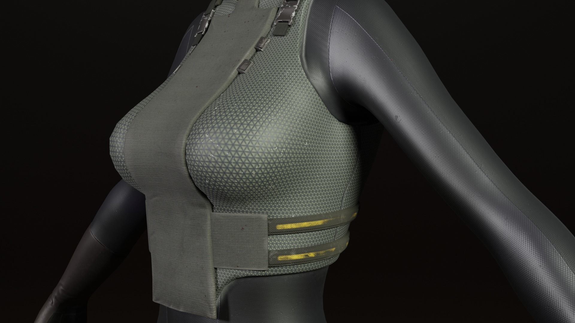 sci-fi character Low-poly 3D model_8