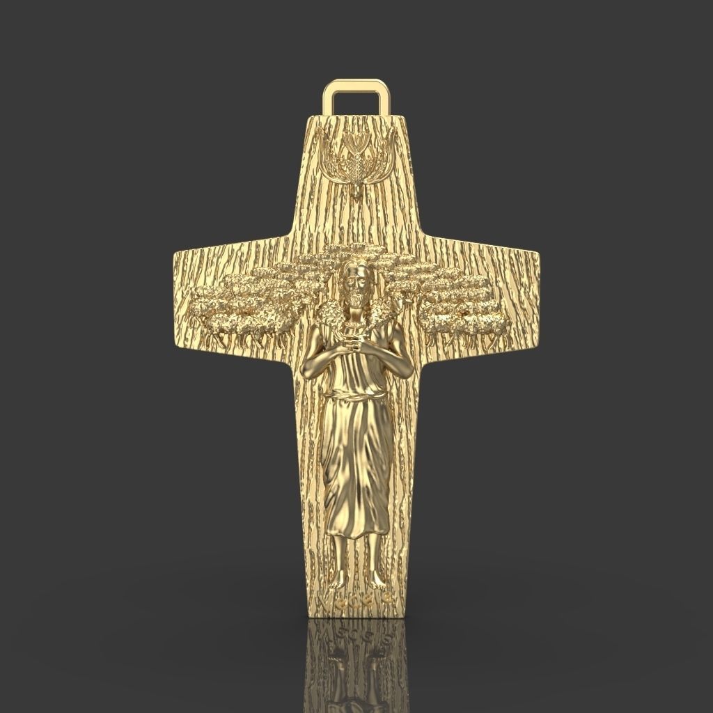 Cross of Pope Francis 3D print model_3