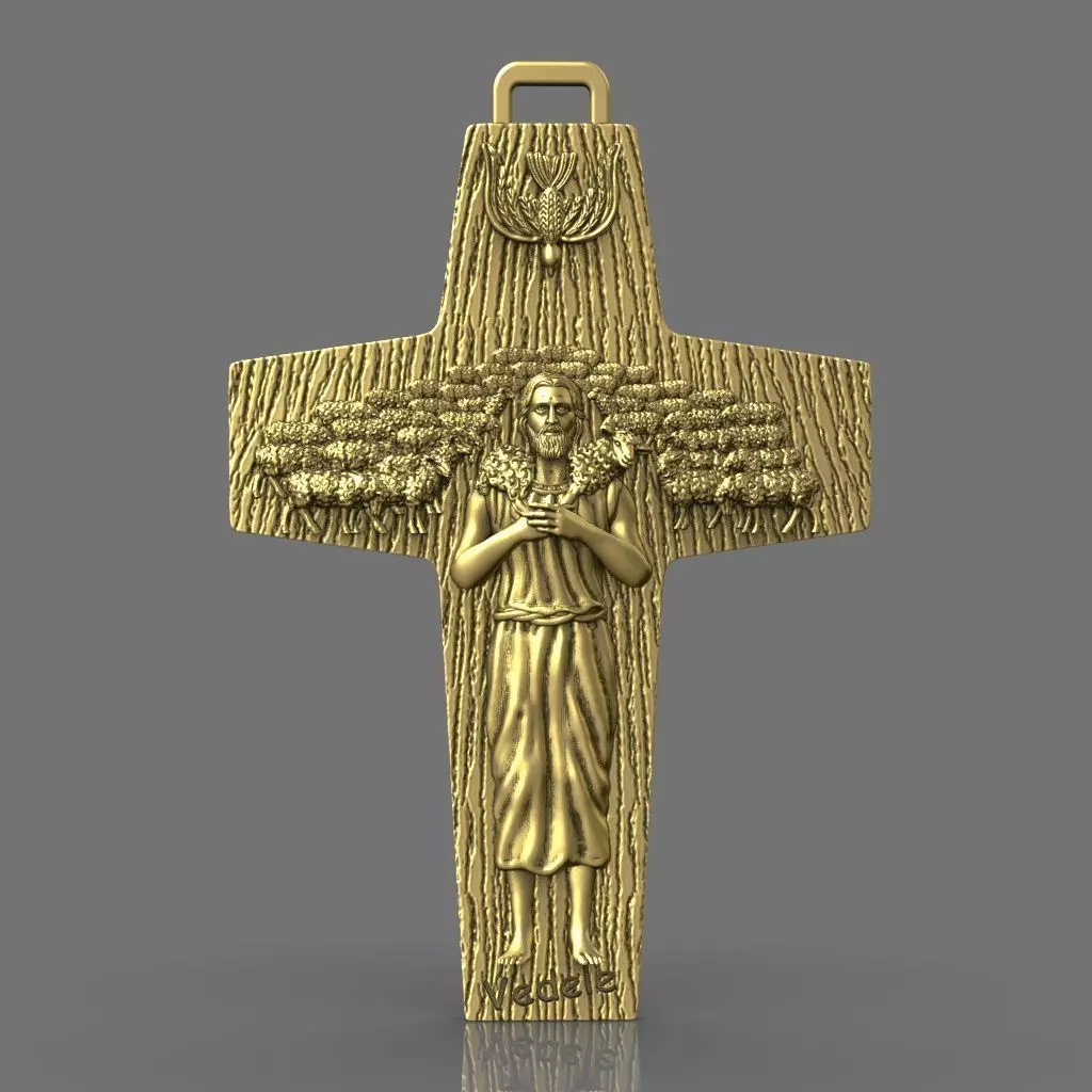 Cross of Pope Francis 3D print model_0