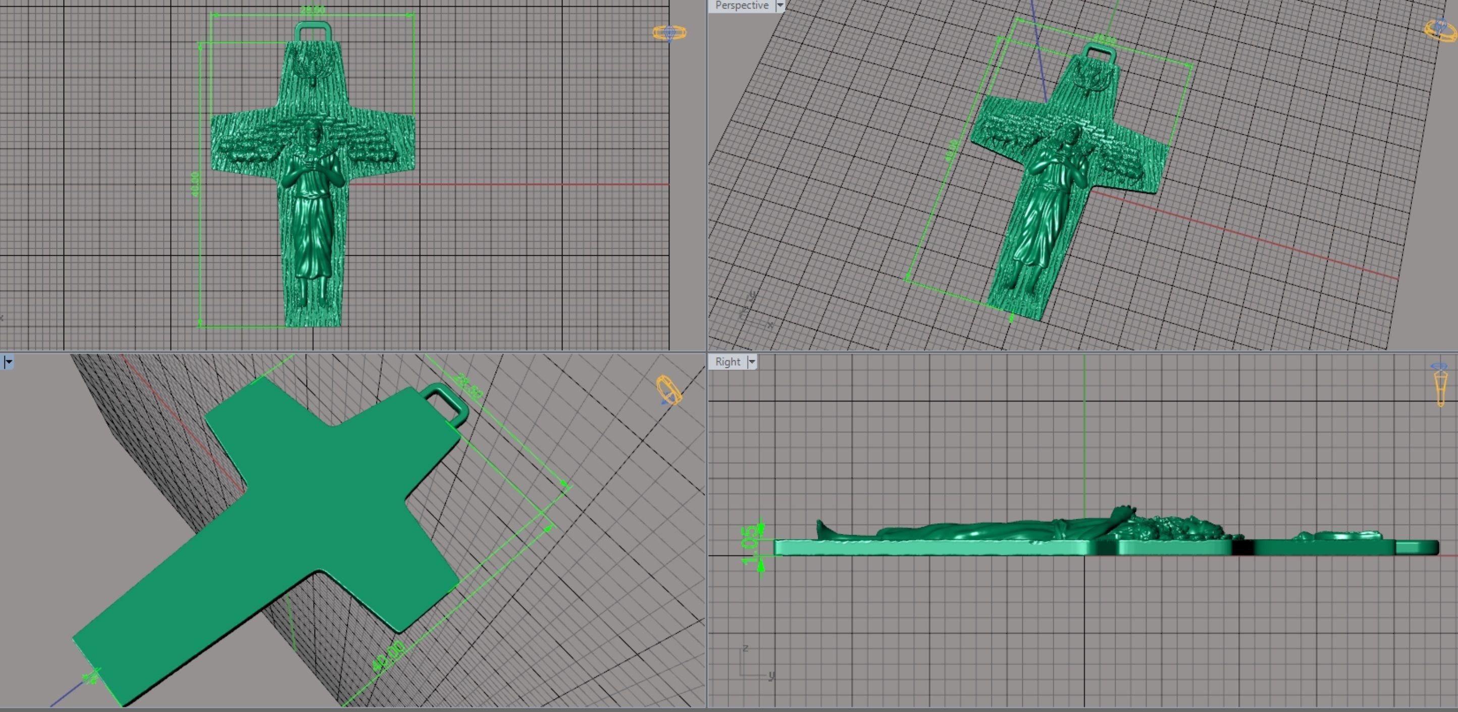 Cross of Pope Francis 3D print model_8