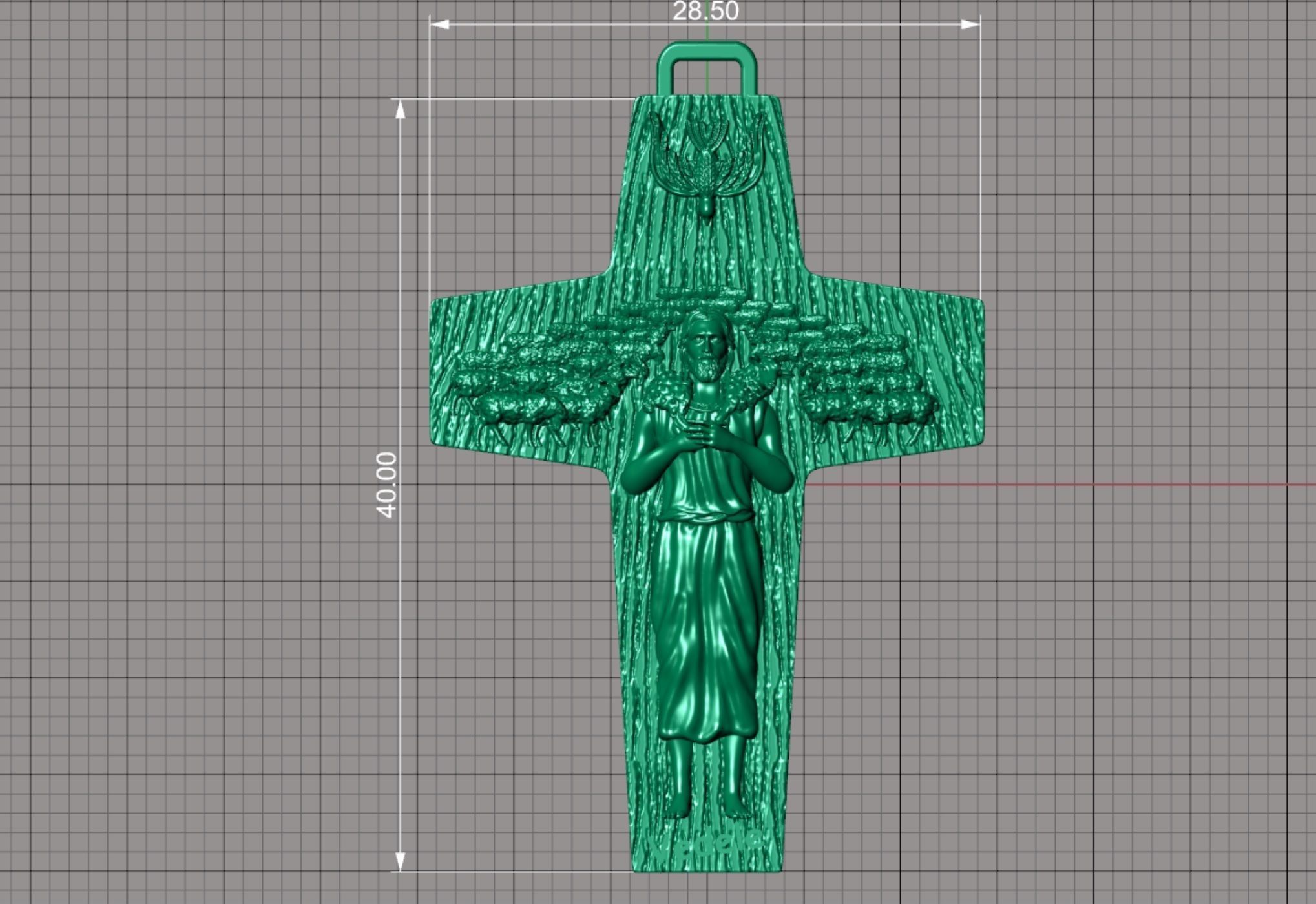 Cross of Pope Francis 3D print model_6