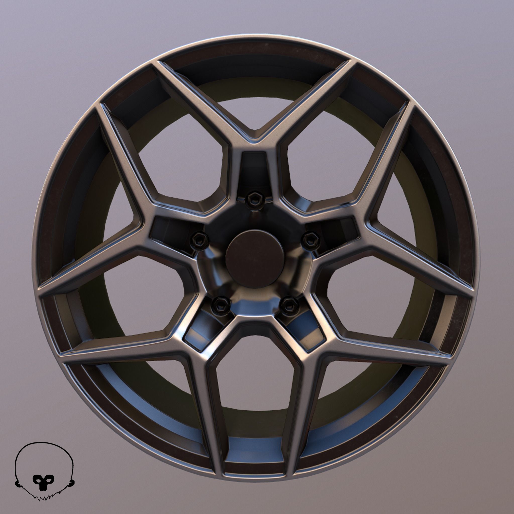 Sport Car Rim 8 Game-Ready 3D Model Low-poly 3D model_14