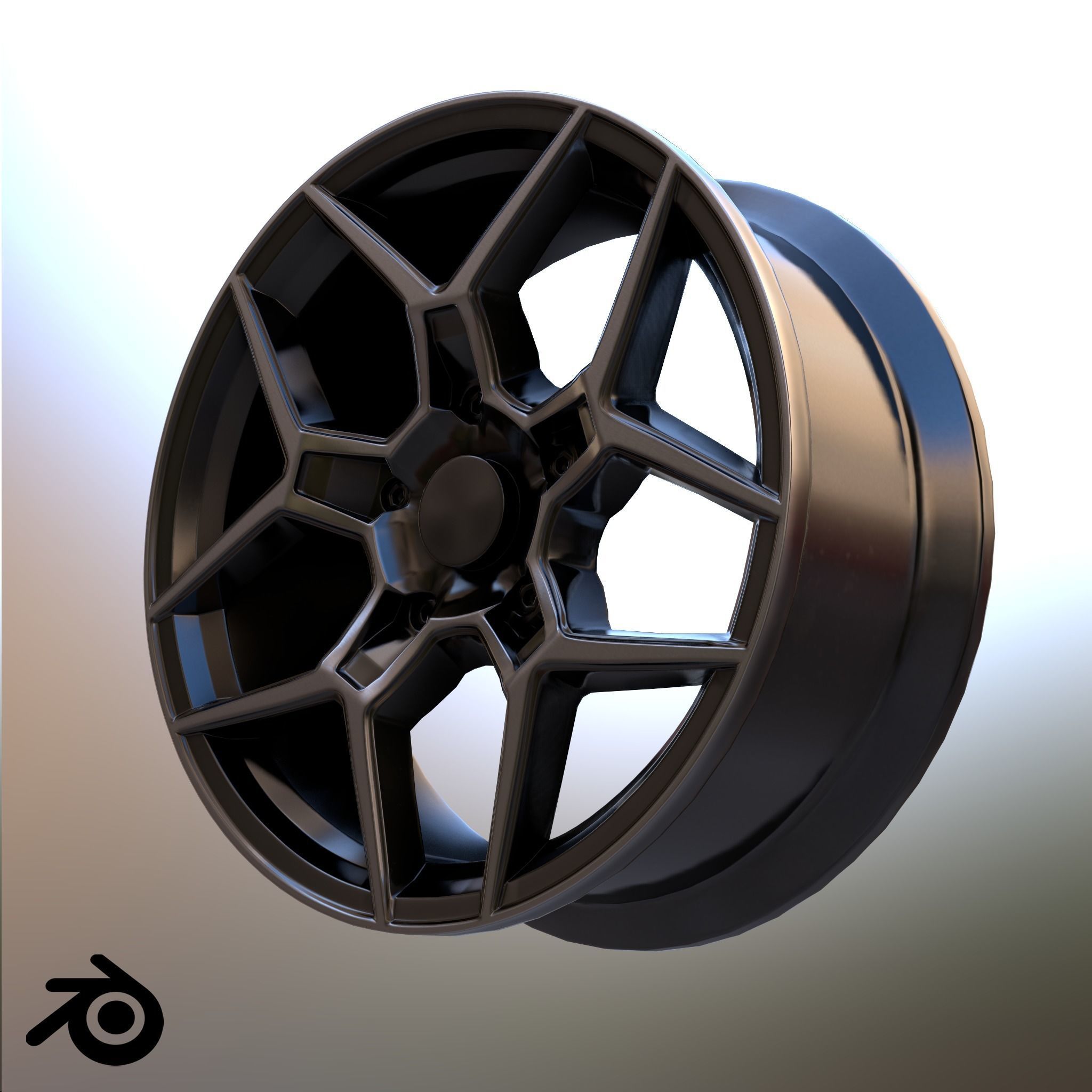 Sport Car Rim 8 Game-Ready 3D Model Low-poly 3D model_5