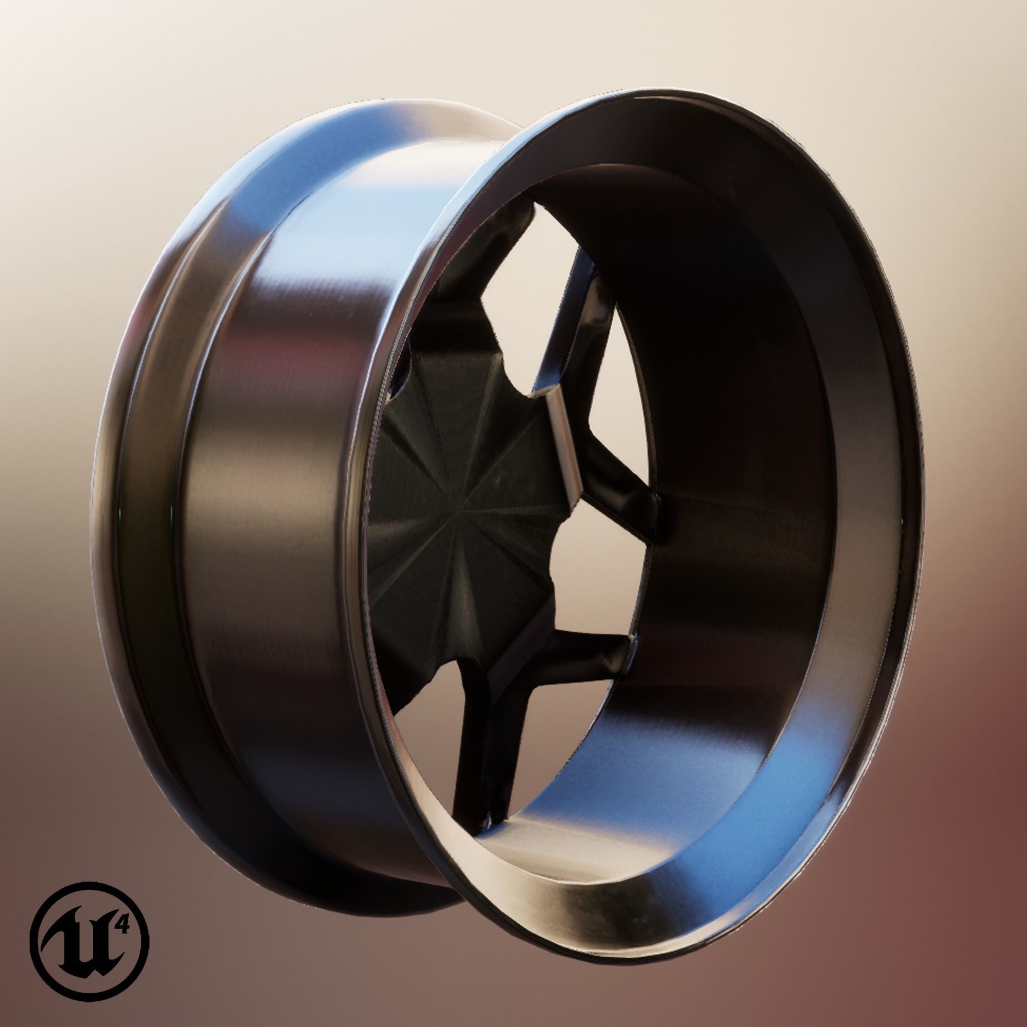 Sport Car Rim 8 Game-Ready 3D Model Low-poly 3D model_19