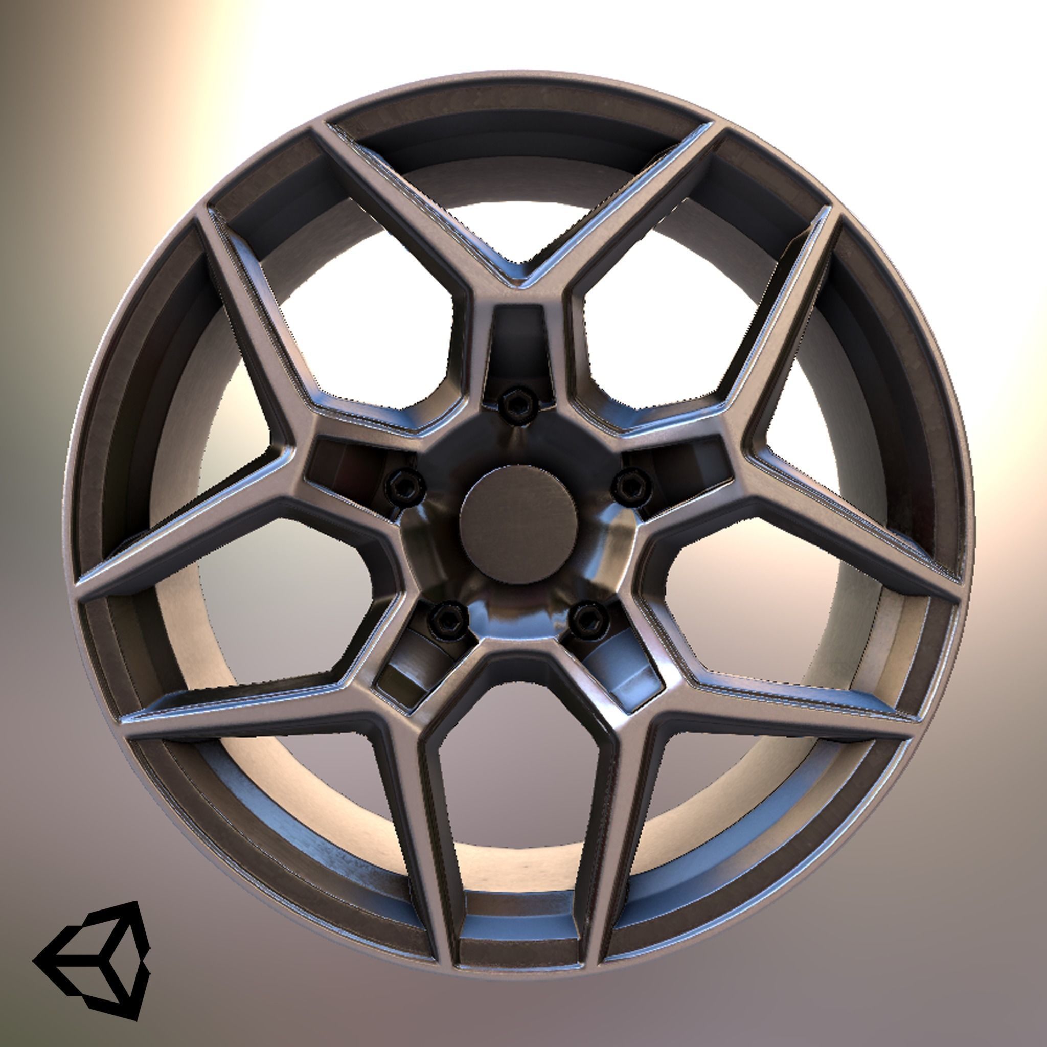 Sport Car Rim 8 Game-Ready 3D Model Low-poly 3D model_22