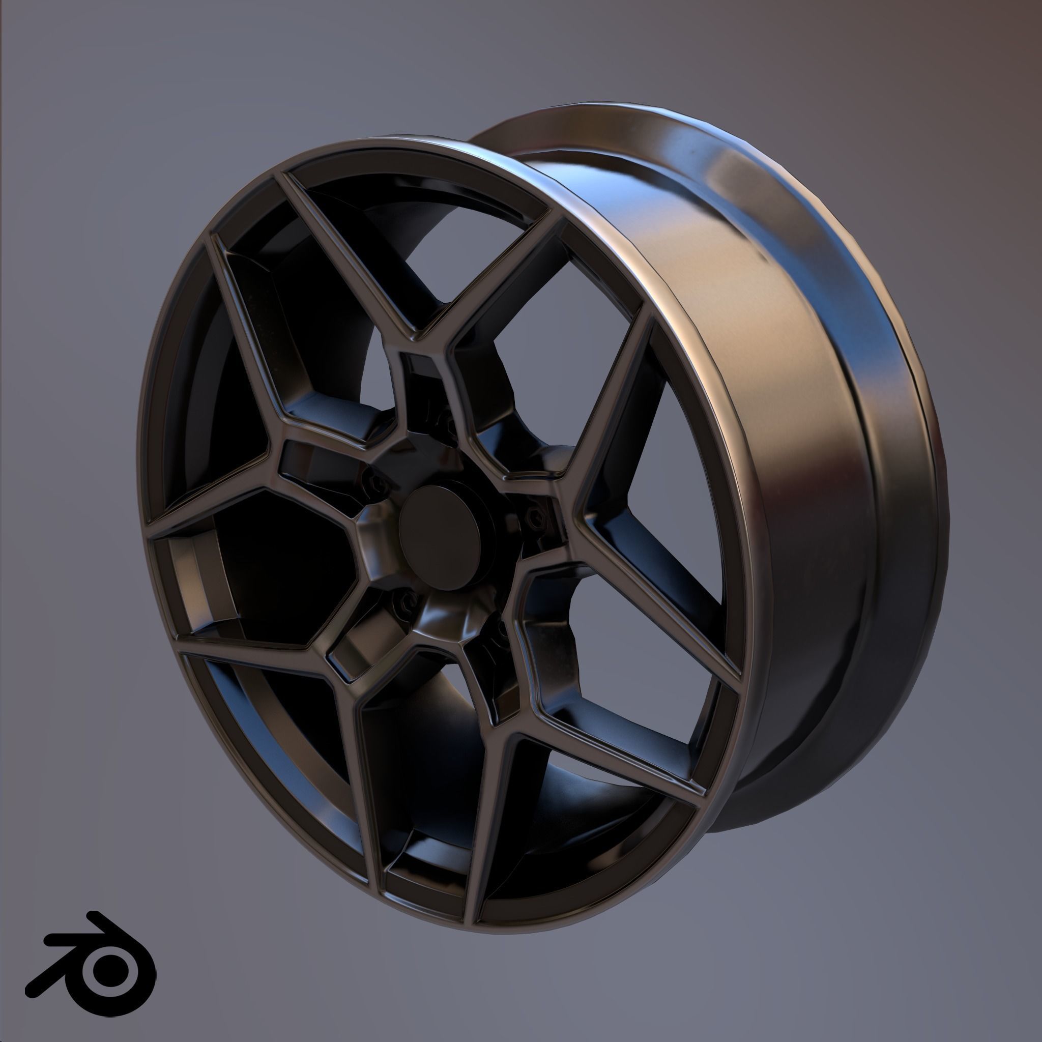Sport Car Rim 8 Game-Ready 3D Model Low-poly 3D model_4