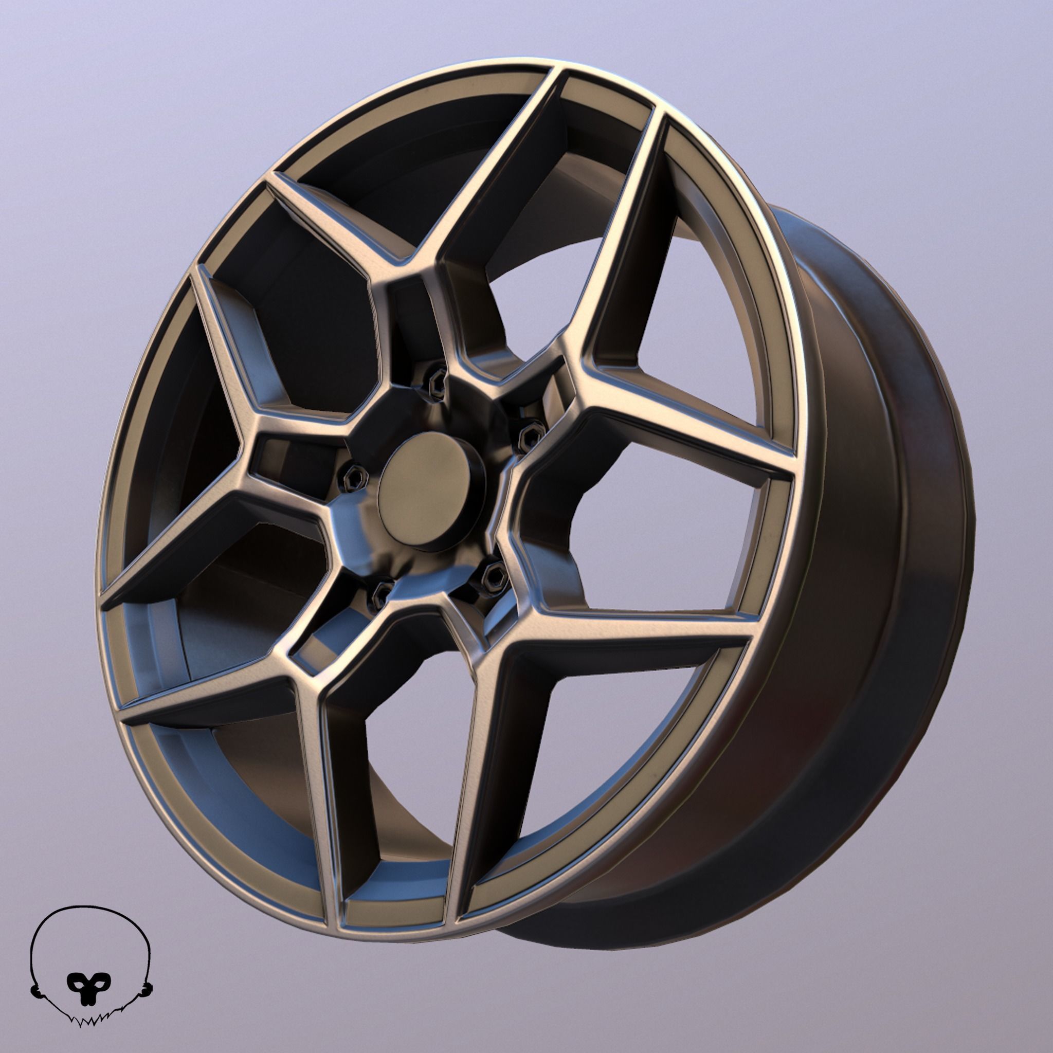 Sport Car Rim 8 Game-Ready 3D Model Low-poly 3D model_13
