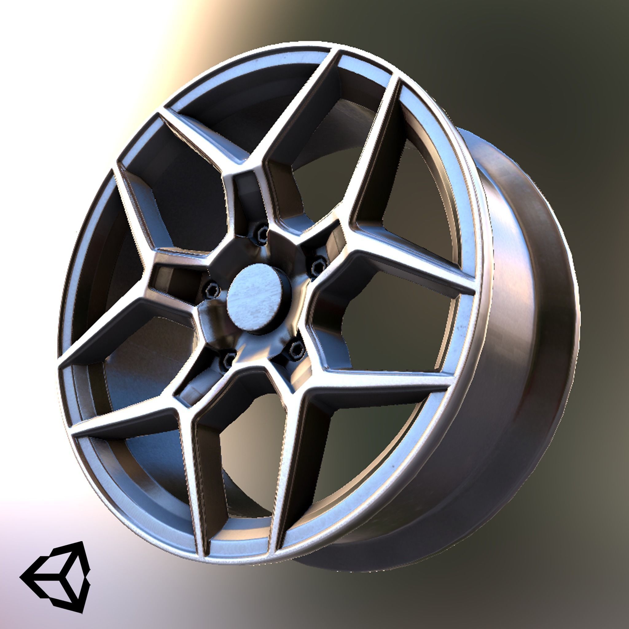 Sport Car Rim 8 Game-Ready 3D Model Low-poly 3D model_21