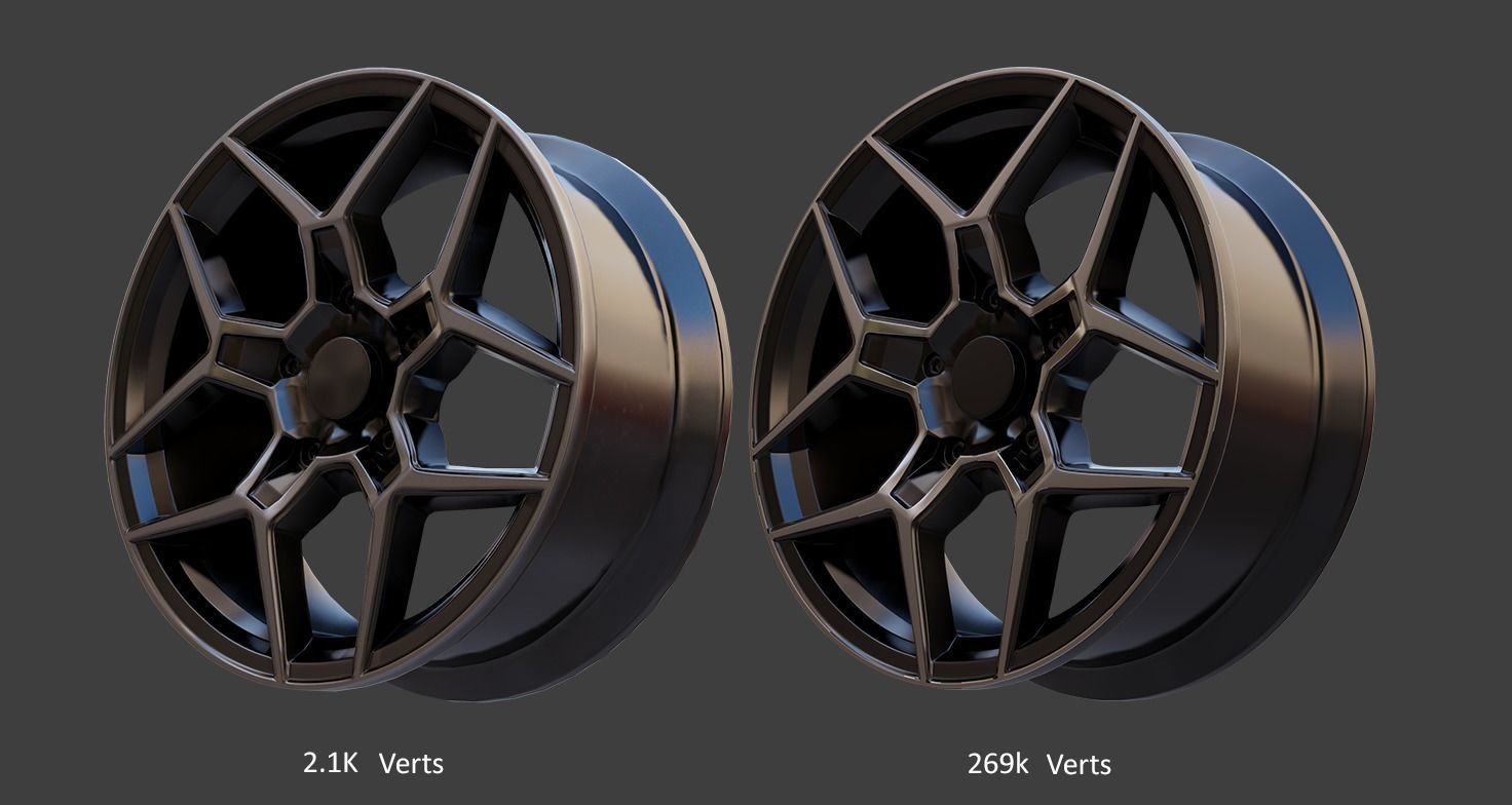 Sport Car Rim 8 Game-Ready 3D Model Low-poly 3D model_11