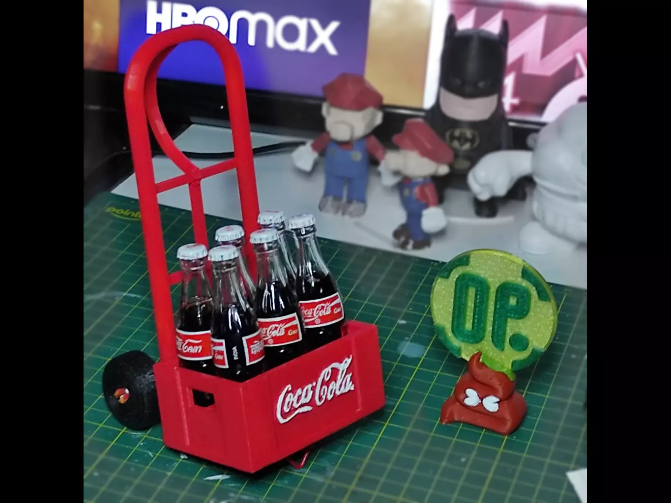 Hand Truck plus Bottle BOX - Mini Collectibles 3D print model_0