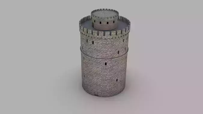 White Tower of Thessaloniki Low-poly 3D model