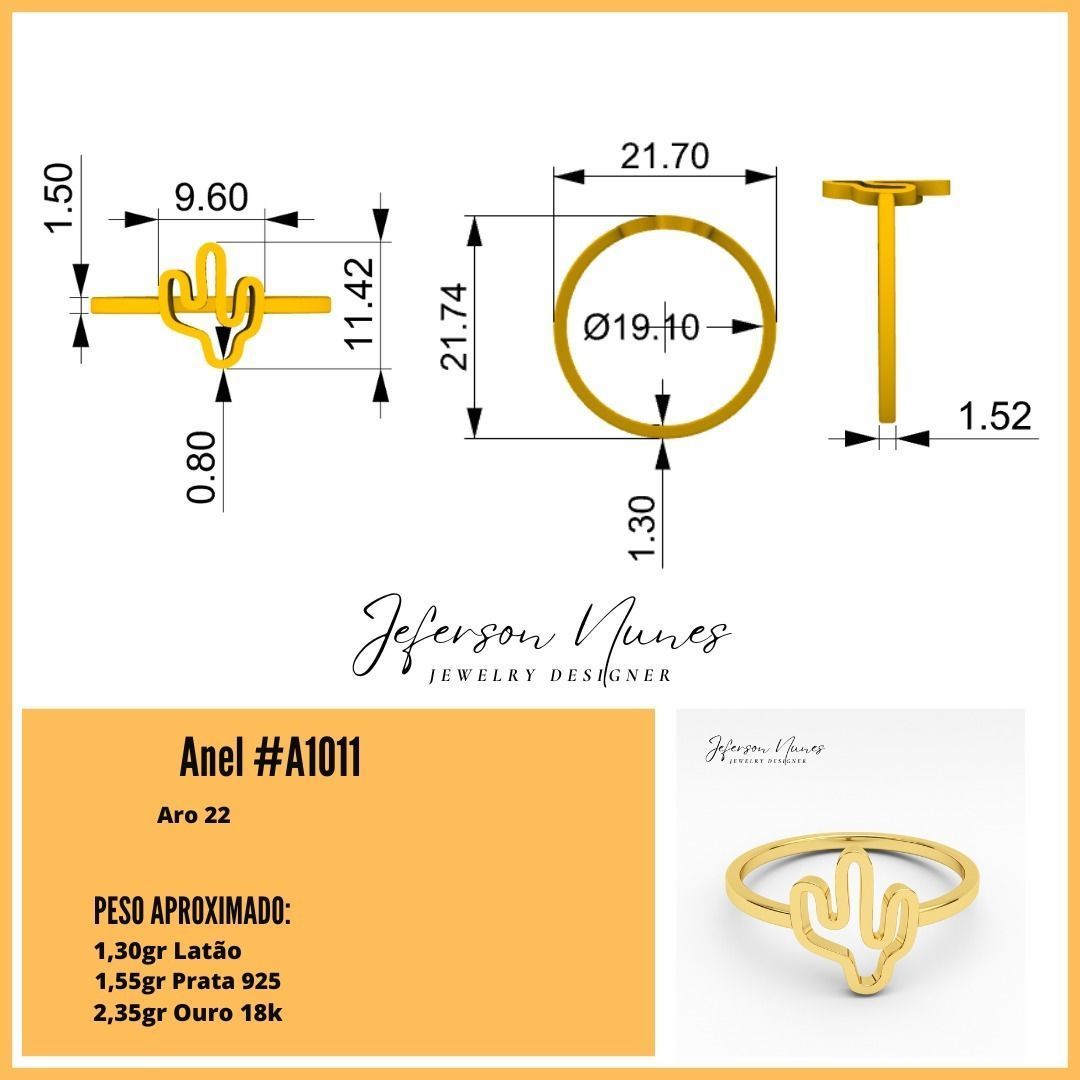 Anel A1011 3D print model_2