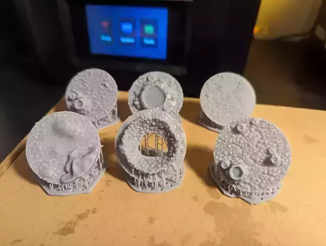 TABLETOP BASE TOPPER SET- PLANET CRATER THEME TERRAIN 2023