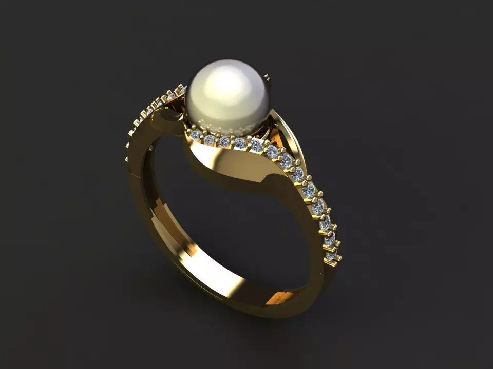 LEAVES RING 3D print model_0