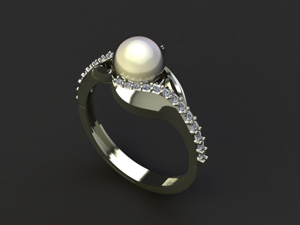 LEAVES RING 3D print model_17