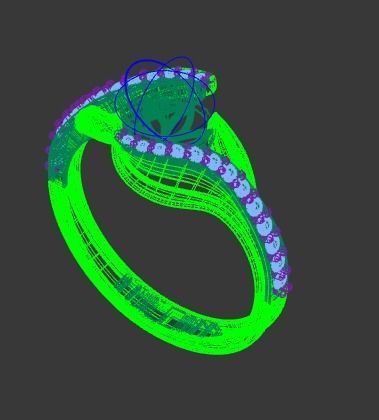 LEAVES RING 3D print model_22