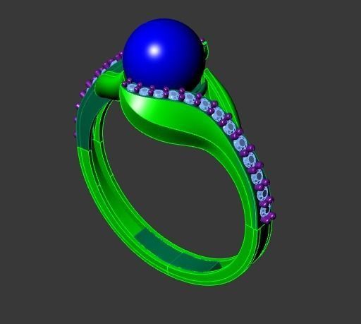 LEAVES RING 3D print model_15