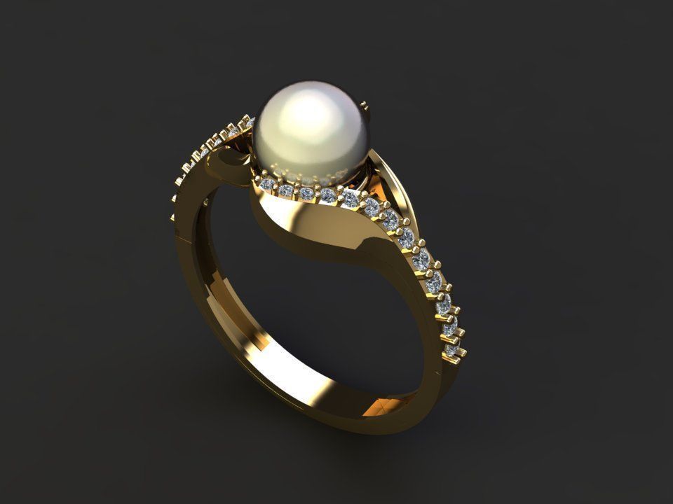 LEAVES RING 3D print model_7