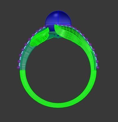 LEAVES RING 3D print model_21