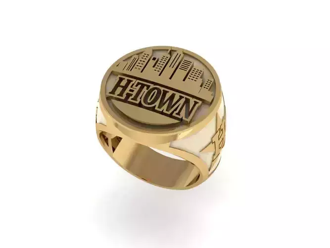 HOUSTON RING H TOWN 3D print model