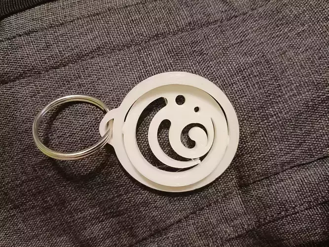 Genshin Impact Spinning Elemental Keychain