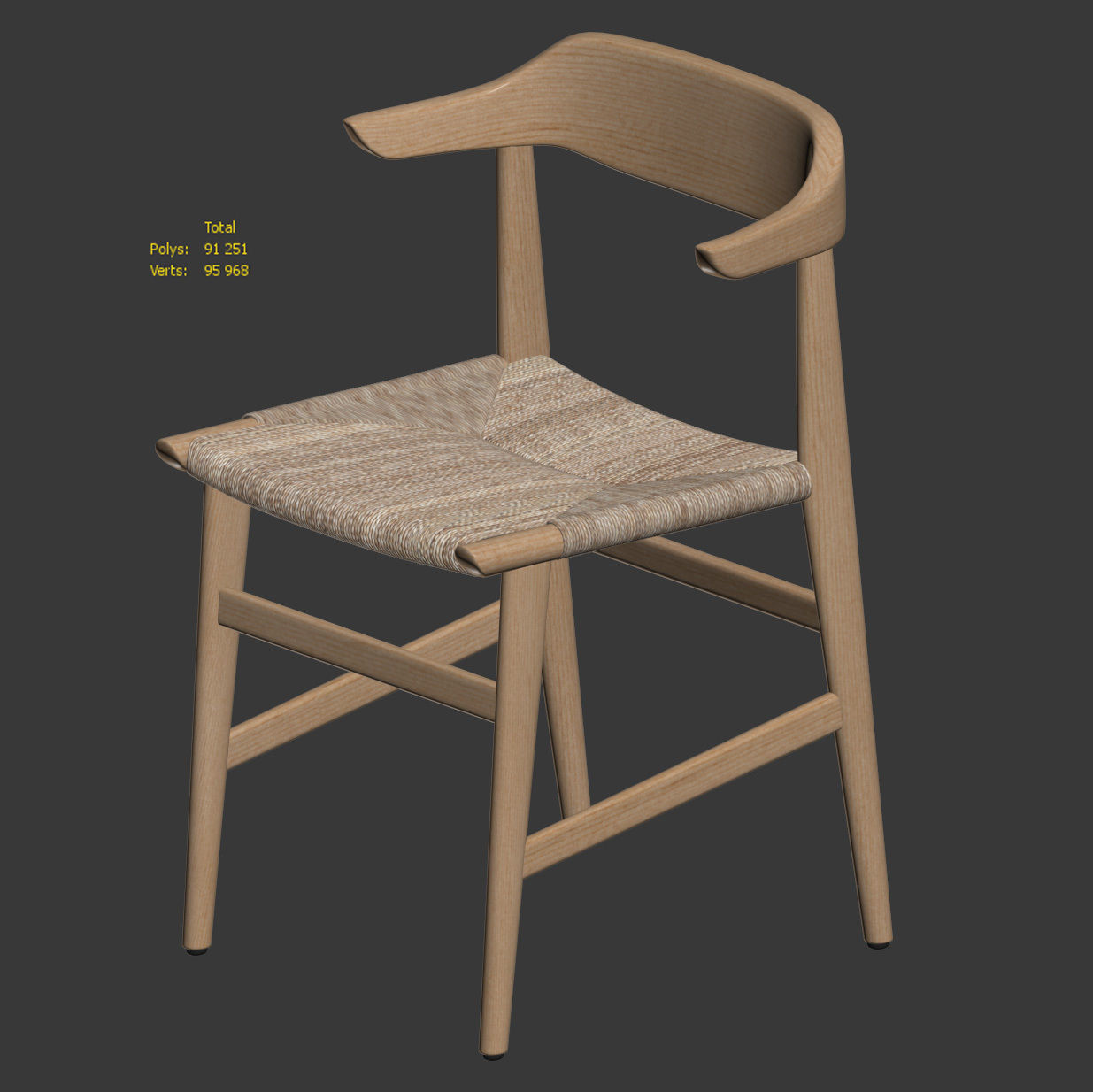 Hedda Wicker Chair by David Ericsson 3D model_3