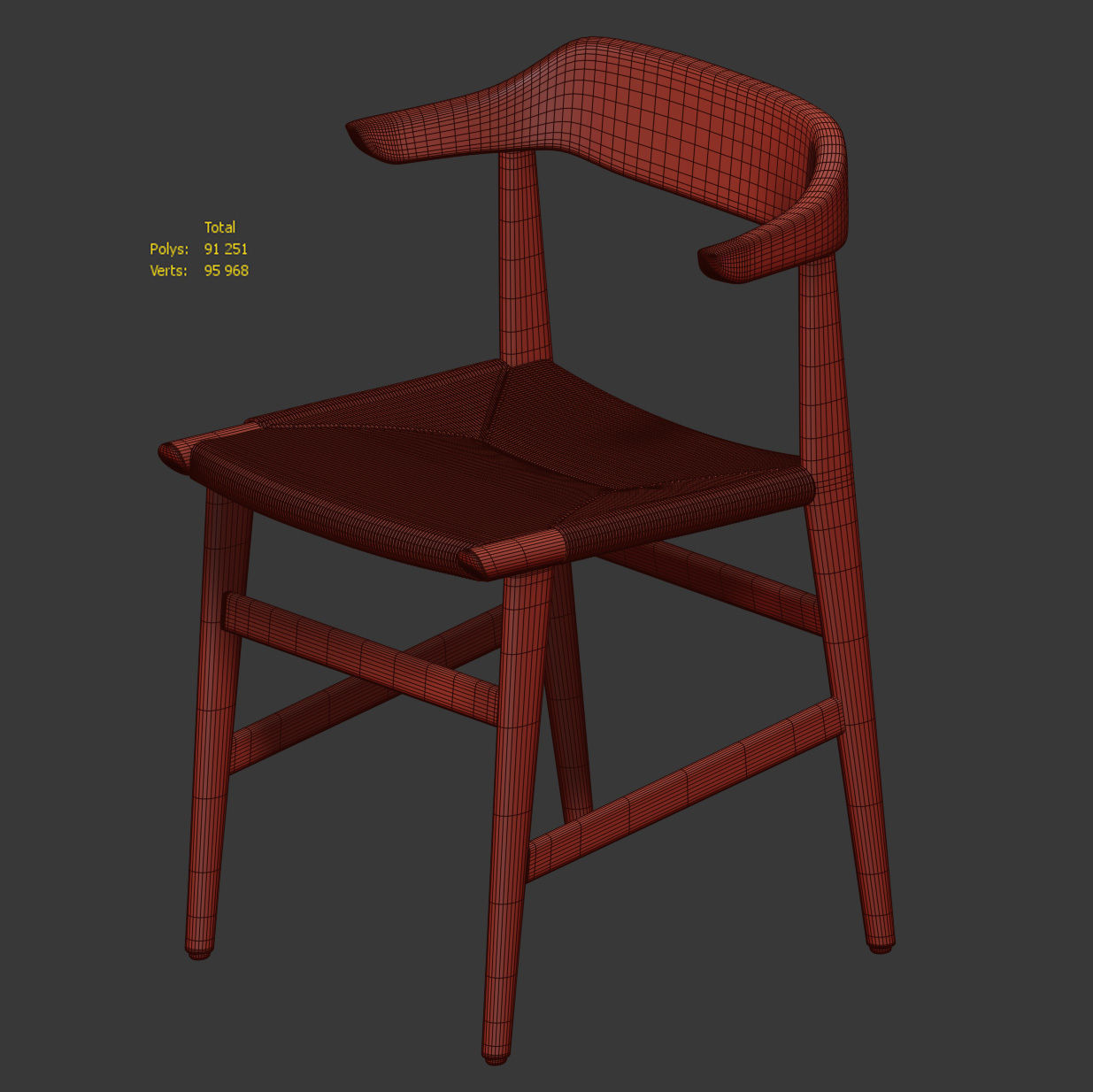 Hedda Wicker Chair by David Ericsson 3D model_5